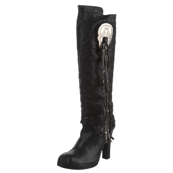 Thomas Wylde Leather Knee-High Boots as 8 - Picture 2 of 5